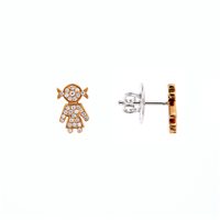 Vicenza - Piazzetta Palladio 2 - Boucles d'oreilles Crivelli Femme easy in Or rosé Diamante 0.22 Ct 289-VE1640 - 289-VE1640